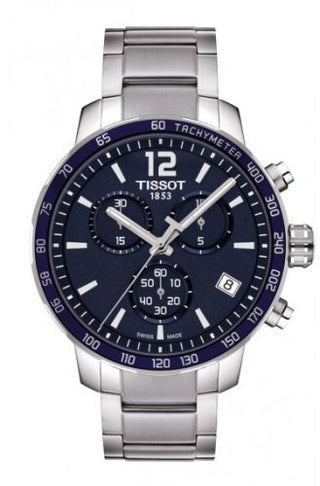 Tissot - T095.417.11.047.00  Quickster Chronograph Stainless Steel / Blue / Bracelet