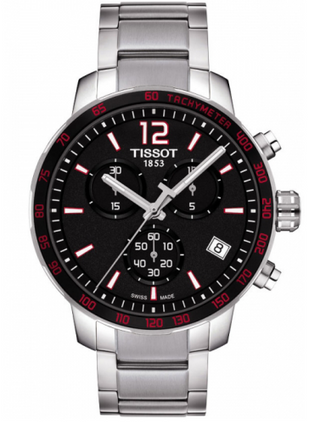 Tissot - T095.417.11.057.00  Quickster Chronograph Stainless Steel / Black / Bracelet