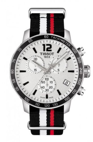 Tissot - T095.417.17.037.01  Quickster Chronograph Stainless Steel / Silver / NATO