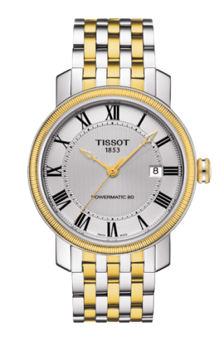 Tissot - T097.407.22.033.00  Bridgeport Powermatic 80 Two Tone / Silver Roman / Bracelet