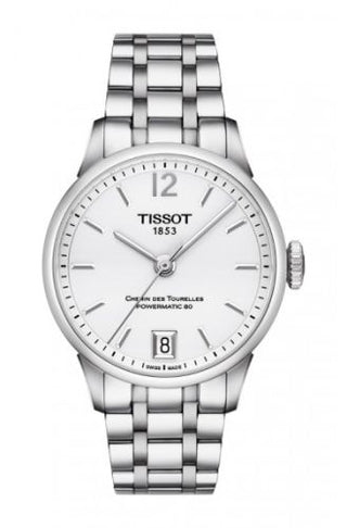 Tissot - T099.207.11.037.00  Chemin des Tourelles Powermatic 32 Stainless Steel / Silver / Bracelet