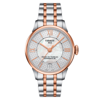 Tissot Chemin des Tourelles Powermatic 32 Stainless Steel / Yellow Gold PVD / MOP / Bracelet (T099.207.22.118.01)