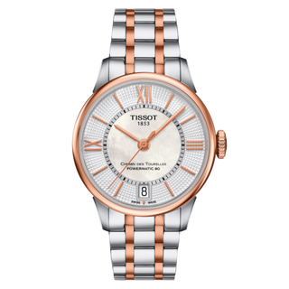 Tissot - T099.207.22.118.02  Chemin Des Tourelles Powermatic 80 32 Stainless Steel / Rose Gold PVD / MOP / Bracelet