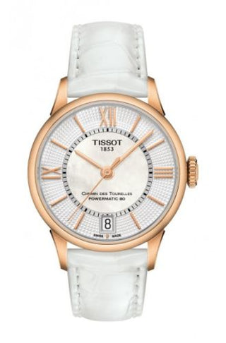 Tissot - T099.207.36.118.00  Chemin des Tourelles Powermatic 32 Rose Gold PVD / MOP / Strap