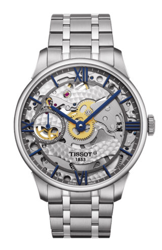 Tissot - T099.405.11.418.00  Chemin des Tourelles 42 Stainless Steel / Skeleton / Bracelet