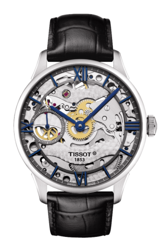 Tissot - T099.405.16.418.00  Chemin des Tourelles 42 Stainless Steel / Skeleton / Strap