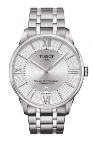 Tissot - T099.407.11.038.00  Chemin des Tourelles Powermatic 80 Silver Roman / Bracelet