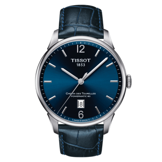 Tissot - T099.407.16.047.00  Chemin Des Tourelles Powermatic 80 42 Stainless Steel / Blue / Strap