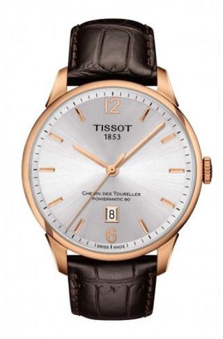 Tissot - T099.407.36.037.00  Chemin des Tourelles Powermatic 80 Rose PVD / Silver