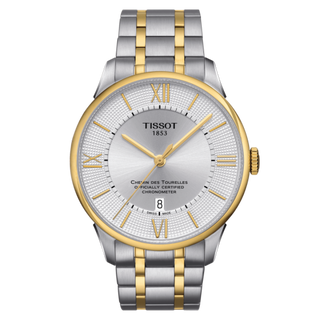 Tissot - T099.408.22.038.00  Chemin Des Tourelles Powermatic 80 COSC 42 Stainless Steel / Yellow Gold PVD / Silver / Bracelet