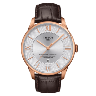 Tissot - T099.408.36.038.00  Chemin Des Tourelles Powermatic 80 COSC 42 Rose Gold PVD / Silver / Strap