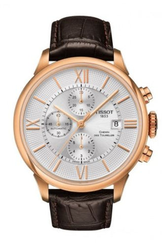 Tissot - T099.427.36.038.00  Chemin des Tourelles Automatic Chronograph PVD Gold / Silver