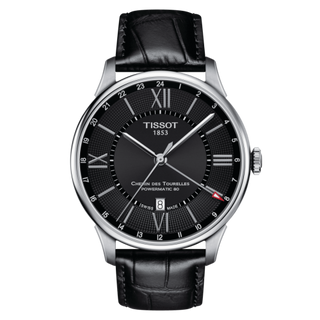 Tissot - T099.429.16.058.00  Chemin Des Tourelles Powermatic 80 GMT 42 Stainless Steel / Black / Strap