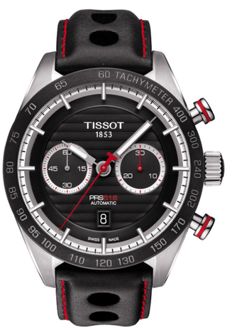 Tissot - T100.427.16.051.00  PRS 516 Automatic Chronograph 45 Stainless Steel / Black / Strap