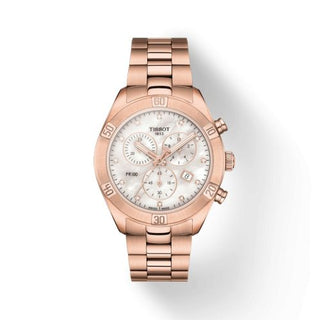 Tissot - T101.917.33.116.00  PR 100 Sport Chic Chronograph 38 Rose Gold PVD / MOP / Bracelet