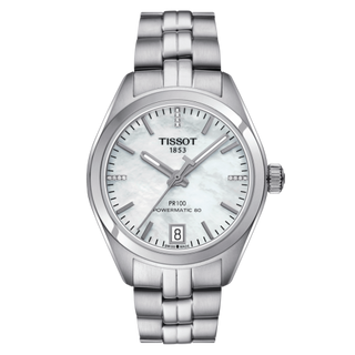 Tissot - T101.207.11.116.00  PR 100 Powermatic 80 33 Stainless Steel / MOP / Bracelet