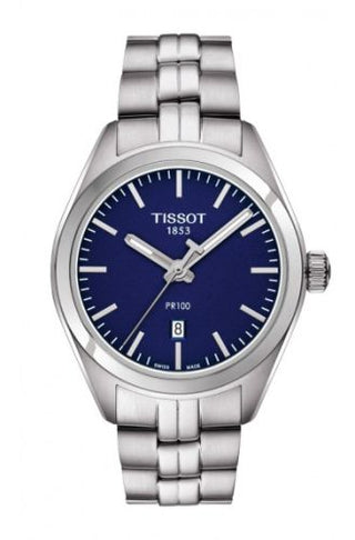 Tissot - T101.210.11.041.00  PR 100 Quartz 33 Stainless Steel / Blue / Bracelet