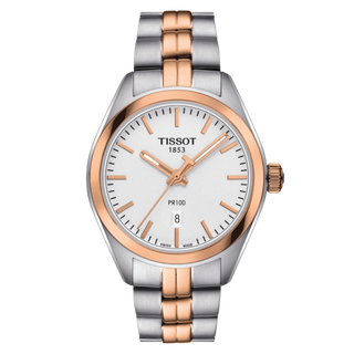 Tissot - T101.210.22.031.01  PR 100 Quartz 33 Stainless Steel / Rose Gold PVD / Silver / Bracelet