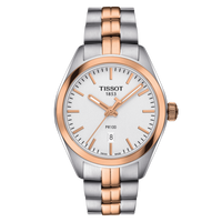 Tissot PR 100 Quartz 25 Stainless Steel / Rose Gold PVD / MOP / Bracelet (T101.210.22.031.01)