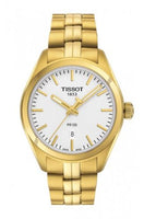 Tissot PR 100 Quartz 33 Stainless Steel / Yellow Gold PVD / Silver / Bracelet (T101.210.33.031.00)