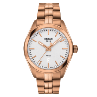 Tissot - T101.210.33.031.01  PR 100 Quartz 33 Rose Gold PVD / Silver / Bracelet