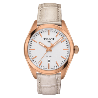 Tissot - T101.210.36.031.00  PR 100 Quartz 33 Rose Gold PVD / Silver / Strap