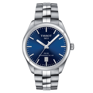 Tissot - T101.407.11.041.00  PR 100 Powermatic 80 39 Stainless Steel / Blue / Bracelet