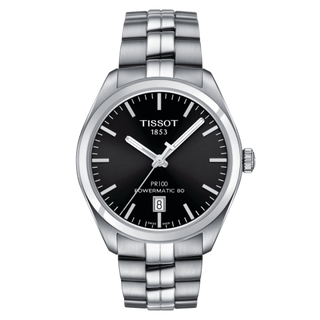 Tissot - T101.407.11.051.00  PR 100 Powermatic 80 39 Stainless Steel / Black / Bracelet