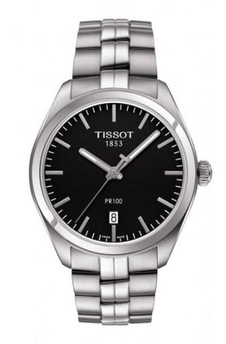 Tissot - T101.410.11.051.00  PR 100 Quartz 39 Stainless Steel / Black / Bracelet