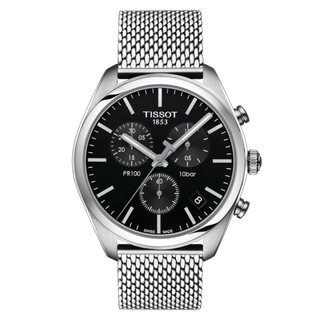 Tissot - T101.417.11.051.01  PR 100 Chronograph Quartz 41 Stainless Steel / Black / Milanese