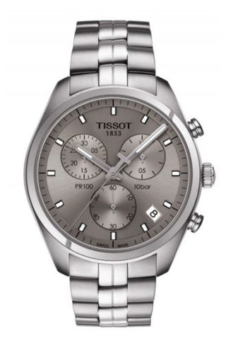 Tissot - T101.417.11.071.00  PR 100 Chronograph Quartz 41 Stainless Steel / Silver / Bracelet