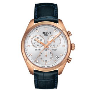 Tissot - T101.417.36.031.00  PR 100 Chronograph Quartz 41 Rose Gold PVD / Silver / Strap