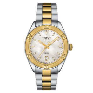 Tissot - T101.910.22.111.00  PR 100 Sport Chic 36 Stainless Steel - Yellow Gold / MOP / Bracelet