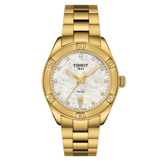 Tissot - T101.910.33.116.01  PR 100 Sport Chic 36 Yellow Gold PVD / MOP / Bracelet