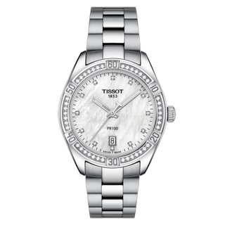 Tissot - T101.910.61.116.00  PR 100 Sport Chic 36 Stainless Steel / Diamond / MOP / Bracelet