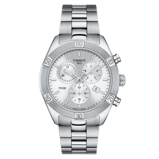 Tissot - T101.917.11.031.00  PR 100 Sport Chic Chronograph 38 Stainless Steel / Silver / Bracelet