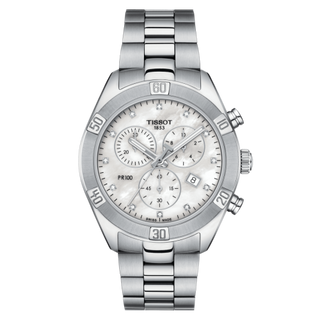 Tissot - T101.917.11.116.00  PR 100 Sport Chic Chronograph 38 Stainless Steel / MOP / Bracelet