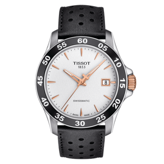 Tissot - T106.407.26.031.00  V8 Swissmatic 42.5 Stainless Steel / Rose Gold PVD / Silver / Strap