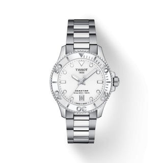 Tissot - T120.210.11.011.00  Seastar 1000 36 Quartz Stainless Steel / White / Bracelet