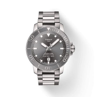 Tissot - T120.407.11.081.01  Seastar 1000 Powermatic 80 43 Stainless Steel / Grey / Bracelet