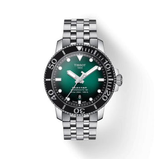 Tissot - T120.407.11.091.01  Seastar 1000 Powermatic 80 43 Stainless Steel / Green Gradient / Bracelet