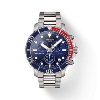 Tissot - T120.417.11.041.03  Seastar 1000 Chronograph Quartz 45.5 Stainless Steel / Blue / Bracelet