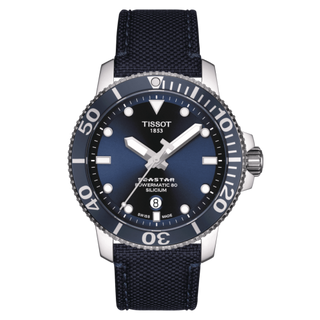 Tissot - T120.407.17.041.01  Seastar 1000 Powermatic 80 Silicium 43 Stainless Steel / Blue / Fabric