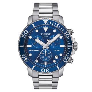 Tissot - T120.417.11.041.00  Seastar 1000 Chronograph Quartz 45.5 Stainless Steel / Blue / Bracelet