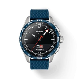 Tissot - T121.420.47.051.06  T-Touch Connect Solar Titanium - Blue Ceramic / Black / Fabric