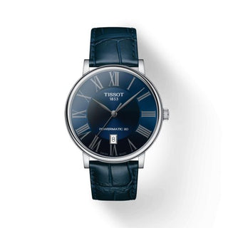 Tissot - T122.407.16.043.00  Carson Premium Powermatic 80 Stainless Steel / Blue / Strap