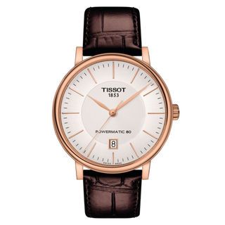 Tissot - T122.407.36.031.00  Carson Premium Powermatic 80 Rose Gold PVD / Silver / Strap