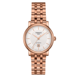 Tissot - T122.207.33.031.00  Carson Premium Automatic 30 Rose Gold PVD / Silver / Bracelet