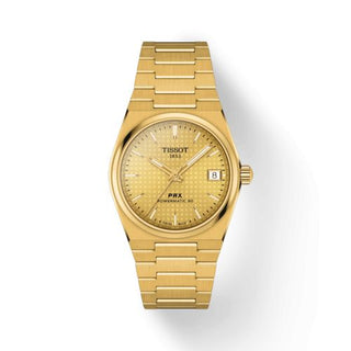 Tissot - T137.207.33.021.00  PRX 35 Powermatic 80 Yellow Gold / Champagne