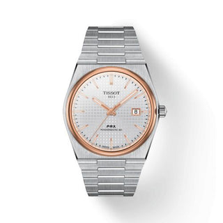 Tissot - T137.407.21.031.00  PRX Powermatic 80 Stainless Steel / Rose Gold PVD / Silver